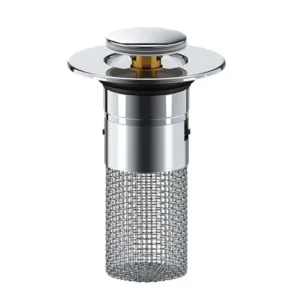 Stainless Steel Sink Drain Filter - Anti-Clog Hair Stopper & Odor Seal for Bathroom/Kitchen Pop-Up Drain, Bath Tub Drainage