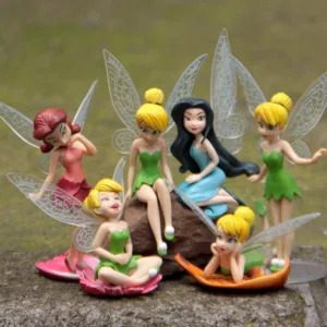6pcs/set Anime Tinkerbell Fairy Tales Girls Tinker Bell PVC Action Figures Toys