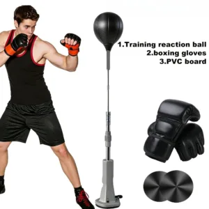 Indoor Reaction Punching Ball for Boxing Training with Strong Suction Cup All-terrain Bases Adjustable Speed Ball Adult Youth