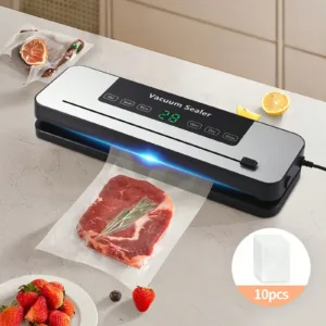 Easy-Use Vacuum Sealer Machine with Dry/Moist Modes - For Home Kitchen & Sous Vide Storage
