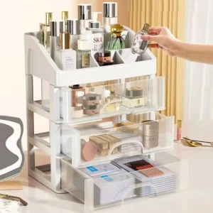 Desktop Storage Organizer Box Multi-layer Drawer Jewelry Cosmetics Holder Acrylic Hair Accessories Stationery Cabinet
