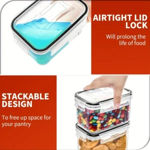 24Piece Airtight Food Storage Containers Set BPA-Free Plastic Canisters for Cereal Flour Sugar Pantry Organization with 40Labels