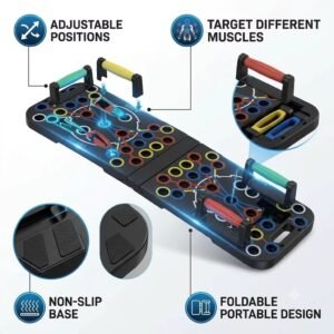 Portable push up board with adjustable handle positions