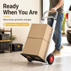 Folding Aluminum Hand Truck, Heavy-Duty Portable Luggage Cart with Rubber Wheels, Foldable… | DropshipVIP — image 3