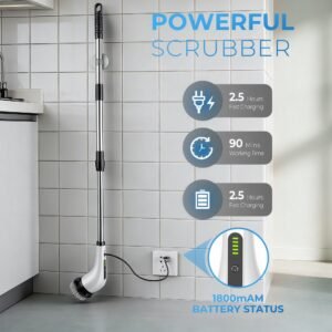 Electric Spin Scrubber, Cordless Cleaning Brush with Multiple Brush Heads, Portable Power… | DropshipVIP — image 6