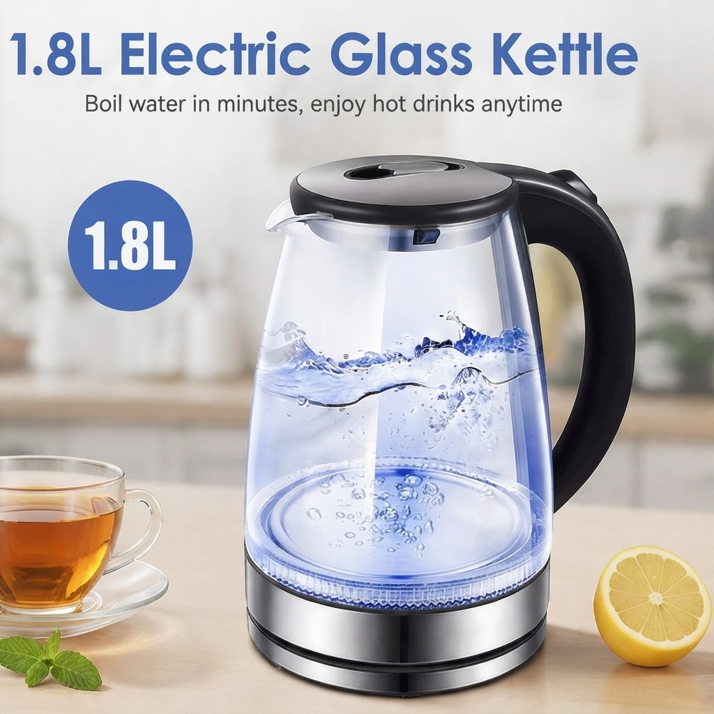 1.8L Electric Glass Kettle – 110V | DropshipVIP — main product image